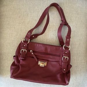 Red leather bag